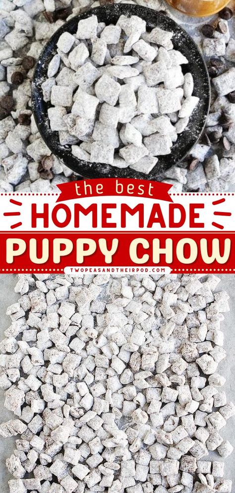 Puppy Chow, best dessert ideas, easy no bake desserts Puppy Chow Recipe Without Peanut Butter, Best Puppy Chow, Homemade Puppy Chow, Puppy Chow Chex Mix Recipe, Puppy Chow Recipe, Chex Mix Puppy Chow, Muddy Buddies Recipe, Chow Recipe, Beaux Desserts