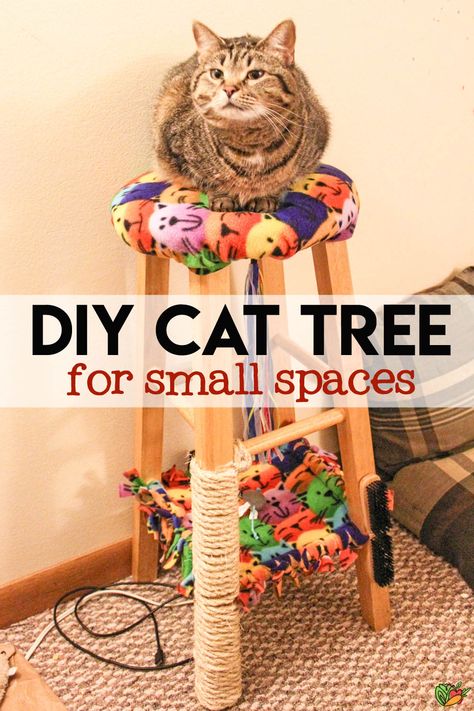 Diy Cat Condo, Diy Cat Tree, Diy Cat Toys, Cats Diy Projects, Cat Perch, Homemade Cat, Cat Spray, Cat Condo, Cat Scratching Post