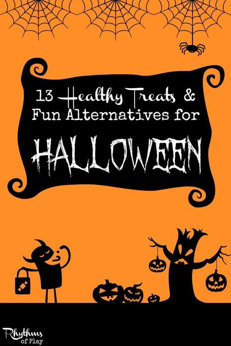 Heathy treats and fun alternatives to give to trick or treaters on Halloween night. Some good teal pumpkin treat and toy ideas for kids with allergies and special needs are included. Halloween Handout Ideas, Healthy Halloween Treats For Kids, Pumpkin Sensory, Halloween Theme Preschool, Halloween Handout, Treats For Halloween, Halloween Sensory, Halloween Treats For Kids, Trick Or Treaters