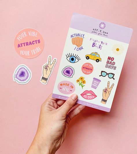 Sticker Card Design, Sticker Sheet Packaging, Sticker Pack Packaging, Aesthetic Packaging Design, Sticker Product Photos, Sticker Shop Packaging, Sticker Sheet Design, Sticker Product Photography, Brand Sticker Design