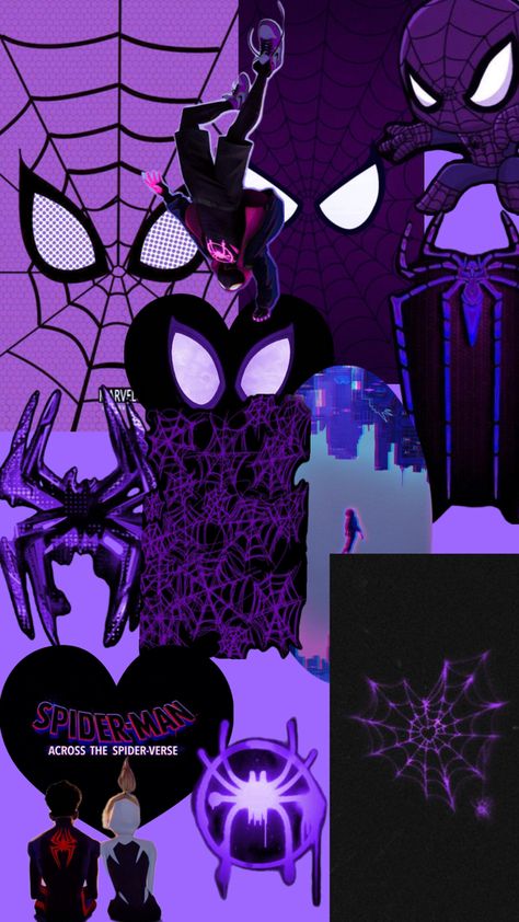 Spiderman Poster Art, Arte Hippy, Spiderman Poster, All Spiderman, Black And Purple Wallpaper, Image Spiderman, Spiderman Drawing, Spiderman Theme, Spiderman Art Sketch