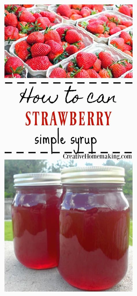 Homemade Italian Soda, Strawberry Pancake Syrup, Canning Syrup, Strawberry Syrup Recipes, Pancake Syrup Recipe, Strawberry Pancake, Strawberry Simple Syrup, Canned Strawberries, Fruit Syrup