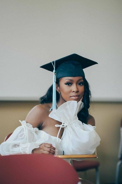 School Counselor Graduation Pictures, Black Grad Pictures, Morgan State Graduation Pictures, College Of Business Graduation Pictures, College Grad Pics Black Women, Wgu Graduation Pictures, Black Grad Photos, Finance Major Graduation Pictures, Mass Communication Graduation Pictures