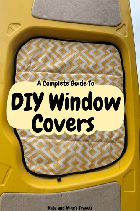 DIY Campervan Window Cover Guide  DIY campervan window covers | How to make campervan blinds | Campervan window insulation | Homemade camper blinds | Van window blackout covers | DIY van curtains | Campervan window shade tutorial #CampervanDIY #VanLifeHacks #DIYVanConversion Campervan Blinds Diy, Sprinter Van Curtains, Campervan Window Coverings, Camper Van Window Coverings, Diy Van Curtains, Van Decor Ideas, Van Window Covers Diy, Camper Van Curtain Ideas, Curtains For Camper Windows