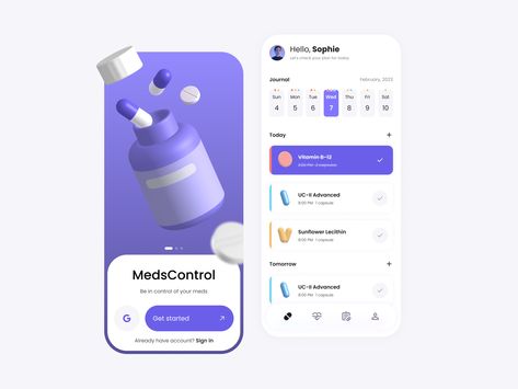 Medicine Reminder App, Pill Reminder App, Desain Ux, Ux Design Principles, Pill Reminder, Ui Ux 디자인, App Design Layout, Medical App, Ui Ux App