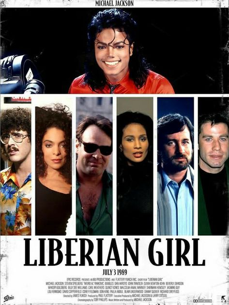 Liberian Girl Michael Jackson, Sherman Hemsley, Michael Jackson Video, Jasmine Guy, Blair Underwood, Don King, Liberian Girl, Michael Jackson Poster, Carl Weathers