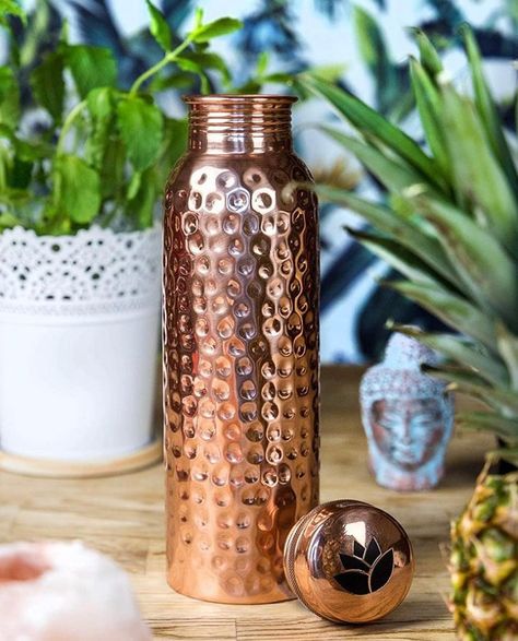 Copper Element, Freezing Lemons, Travel Equipment, Copper Bottle, Copper Water Bottle, Bottle Cake, Fruit Health Benefits, Matcha Benefits, Yoga Essentials