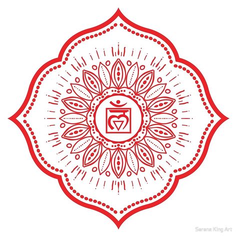 Root Chakra Mandala Chakra Mandala Art, Celtic Stained Glass, Chakra Mandala, Chakra Tattoo, Muladhara Chakra, Chakra Art, Digital Art Poster, King Art, Card Illustration