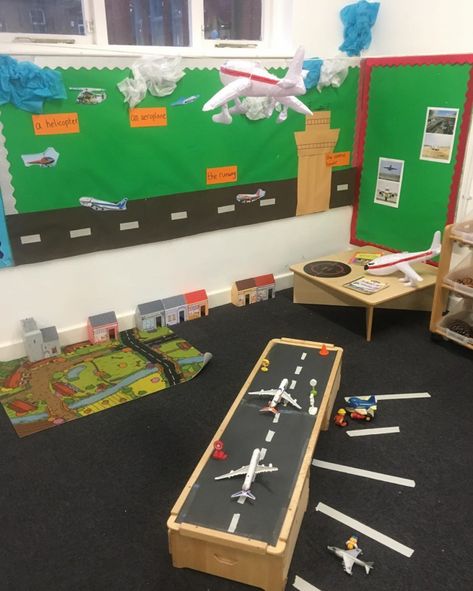 Airport Tuff Tray Ideas, Transport Small World Eyfs, Aeroplane Eyfs Activities, Around The World Eyfs Activities, Airport Small World Play, Small World Ideas Eyfs, Planes Eyfs Activities, Eyfs Understanding The World Activities, Eyfs Transport Activities