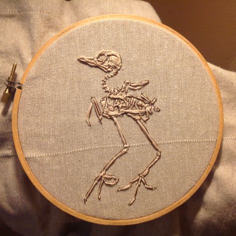 Fossil Embroidery, Embroidered Animals, Dino Art, Embroidery Motifs, Prehistoric Creatures, Needle Work, Embroidered Clothes, Fiber Arts, Beaded Embroidery