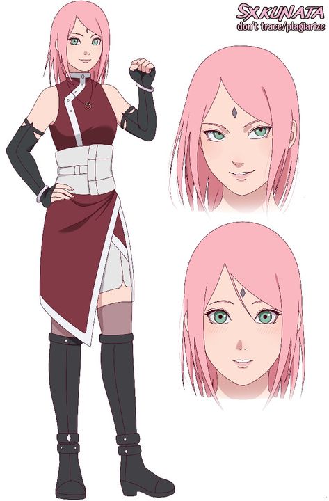 Outfit design: @flaviavitoriamontalvao That's it, Sakura's done, we liked the longer hair 🌸 Naruto Clothing, Menma Uzumaki, Naruto Oc Characters, Comic Art Girls, Sakura Uchiha, Naruto Oc, Naruto Funny, Naruto Girls, Naruto Art