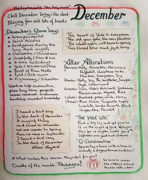 December Correspondences, December Witchcraft, Yule Correspondences, Spirituality Notes, Daily Correspondences, Pagan Yule, Charmed Book Of Shadows, Spiritual Psychology, Spell Books