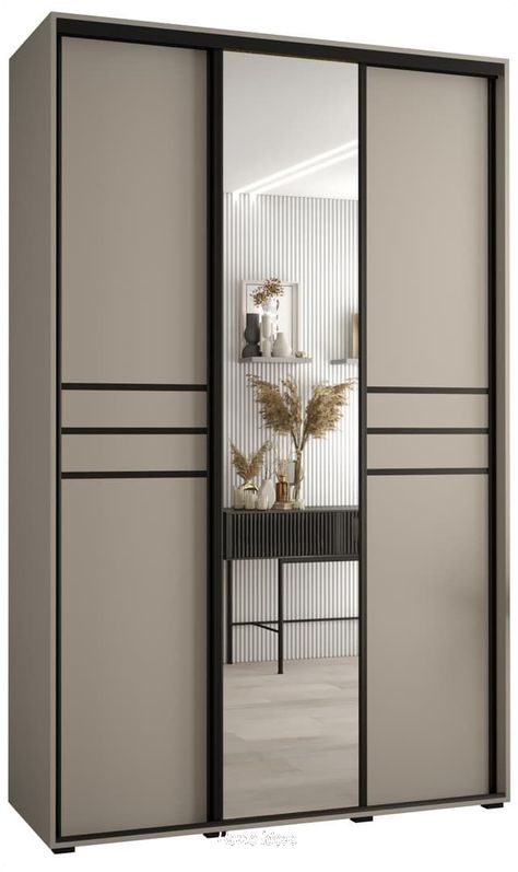 Sliding Wardrobe Doors Design, Modern Wardrobe Design, Wardrobe With Mirror, Wall Wardrobe Design, Design Ložnic, Wardrobe Design Modern, Beautiful Bedroom Designs, Space Efficiency, Sliding Door Wardrobe