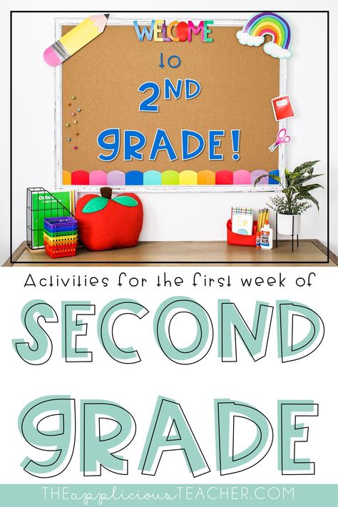 Activities For First Week Of School, 1st Day Activities 2nd Grade, First Day Of School Math Activities 2nd, Fun Learning Activities For Second Grade, 2nd Day Of 2nd Grade Activities, First Week Math Activities 2nd Grade, Classroom Jobs Second Grade, Grade 2 Beginning Of The Year, Second Grade First Day Of School Activities