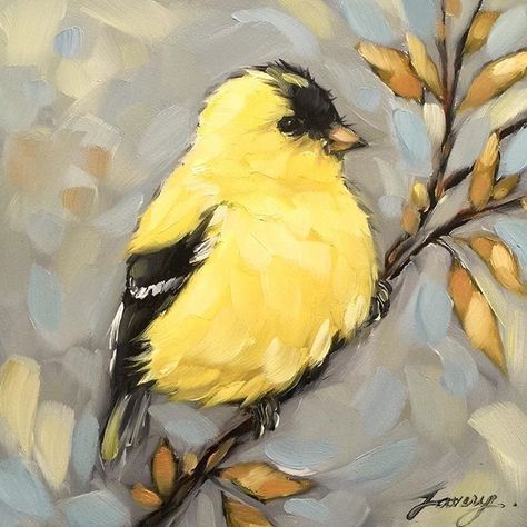 Bird Painting Acrylic, Bird Paintings On Canvas, Bird Painting, Custom Painting, Tableau Art, House Paint, Goldfinch, Bird Drawings, Painting Class