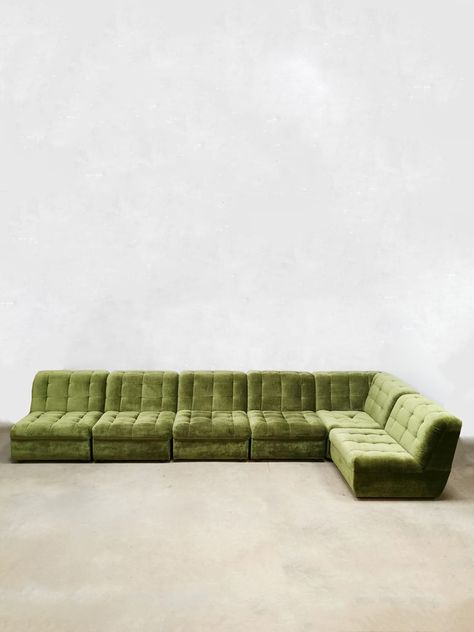 Low Couch, Retro Couch, Big Couch, Loft Style Interior, Modular Sofa Design, Boho Sofa, Modular Lounge, 70s Interior, Low Sofa