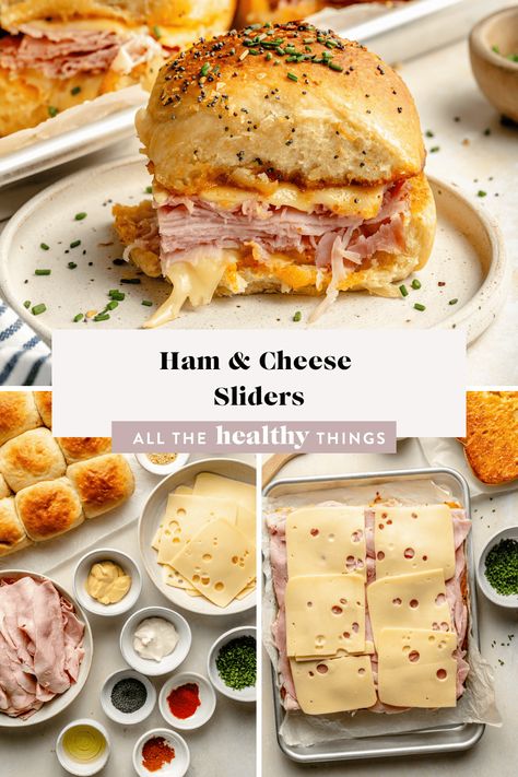 Easy ham and cheese sliders that are so delicious! Hot Honey Mustard Sauce, Easy Ham And Cheese Sliders, Hot Honey Mustard, January Meals, Ham Cheese Sliders, Ham And Cheese Sliders, Holiday Leftovers, Cheese Sliders, Amazing Meals