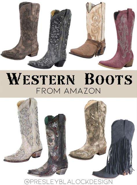 Amazon Cowboy Boots, Amazon Boots, Cheap Cowgirl Boots, Style Cowgirl Boots, Boots Embroidered, Embroidered Cowboy Boots, Boots Amazon, Fringe Cowboy Boots, Cowboy Boots For Women