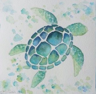 Easy Turtle Drawing, Sea Turtle Watercolor Painting, Turtle Sketch, Watercolor Turtle, Sea Turtle Drawing, Sea Turtle Watercolor, Turtle Watercolor, Whimsical Art Paintings, Turtle Drawing