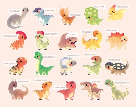 Ida 🍩102🍩 on Twitter: "20 dinosaurs!! 🦕🦖… " Griffonnages Kawaii, Dinosaur Drawing, Kawaii Dinosaur, Dinosaur Pictures, Cute Reptiles, Karakter Disney, Cute Animal Drawings Kawaii, 캐릭터 드로잉, Dinosaur Art