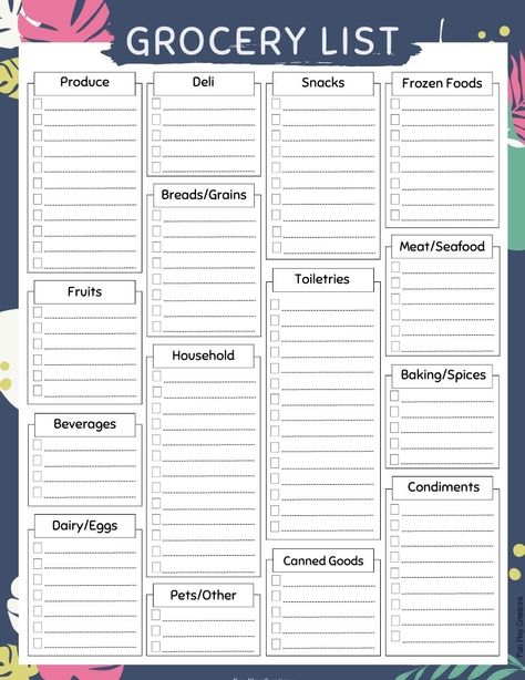 Discover the ultimate game-changer for your grocery shopping experience – our Free Printable Grocery List Templates! Make every trip to the store organized, efficient, and enjoyable with our fun and easy-to-use templates. Say goodbye to forgotten items and hello to a more streamlined and stress-free shopping experience. Grocery List Blank, Free Printable Grocery List Templates, Grocery Shopping List Printable, Grocery Store List, Grocery Shopping List Template, Printable Grocery List Template, Free Printable Grocery List, Master Grocery List, Grocery Checklist