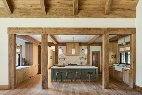 Interiors (Title) Montana Lodge, Scandinavian Exterior, Lodge Style Home, Scandinavian Kitchens, Luxury Ranch, Ranch House Designs, 2023 Picture, Lodge Homes, Modern Ranch