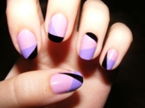 Cute Easy Nail Designs, Do It Yourself Nails, Color Block Nails, Unghie Nail Art, Cute Simple Nails, Easy Nails, Geometric Nail, Nails Polish, Nailed It