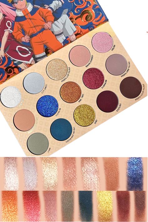 Review and swatches of ColourPop Naruto Eyeshadow Palette. Colourful Eyeshadow Looks, Anime Cosmetics, Colourful Eyeshadow, Colorful Eyeshadow Palette, Everyday Eyeshadow, Naruto Eyes, Eyeshadow Tutorials, Colourpop Eyeshadow, Getting Bored