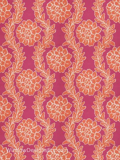 Persimmon Color, Modern Chinoiserie, Chinoiserie Fabric, Dana Gibson, Peony Pink, Interiors Dream, Chinoiserie Chic, Orange And Pink, Table Ideas