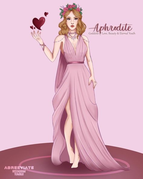 Bree on Instagram: “Aphrodite - Goddess of Love, Beauty and Eternal Youth. . . Incoming series alert! Haha . Enjoy! . #drawing #digitalart #digitalpainting…” Aphrodite Art, Aphrodite Goddess, Goddess Outfit, Greek Women, Greek Gods And Goddesses, Eternal Youth, Illustration Portrait, Greek And Roman Mythology, Roman Goddess