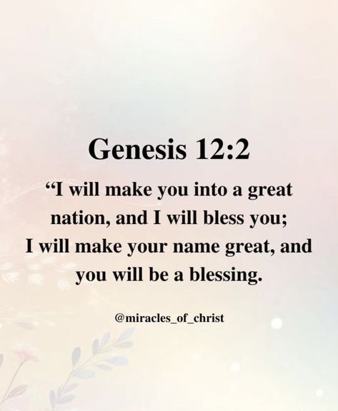 Psalm Bible Verses, Genesis 12 2, Pray About Everything, Bible Quotes Background, God Bible Verses, Father's Love, Inspiring Scripture, Quotes Background, Healing Scripture