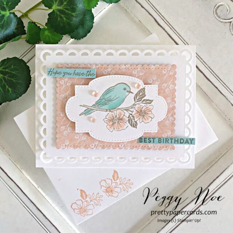 Stampin Up Friendly Hello, Stampin Up 2022, Homemade Birthday Cards, Free As A Bird, Hello Cards, Spring Cards, Bird Cards, Stamping Up Cards, June 2022