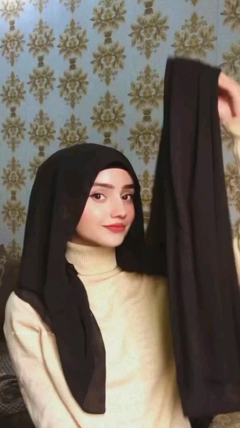 Full Coverage Hijab Tutorial, Full Coverage Hijab, Niqab Tutorial, Easy Hijab Style, Wedding Hijab Styles, Hijab Turban Style, How To Wear Hijab, Pashmina Hijab, Simple Hijab Tutorial