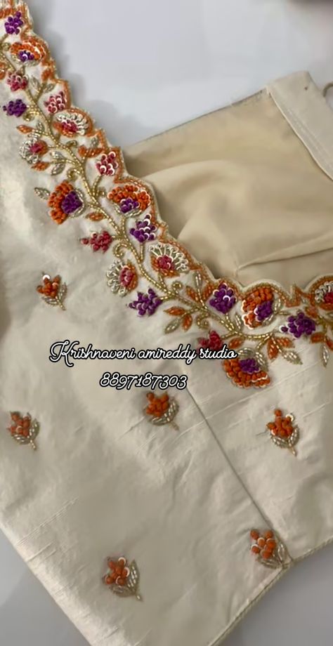 Cut Work Maggam Designs, Embroidery Designs For Blouses, Maggam Designs, Latest Blouse Designs Pattern, Maggam Work Designs, Aari Blouse, Kids Blouse Designs, Latest Model Blouse Designs, Fashionable Saree Blouse Designs