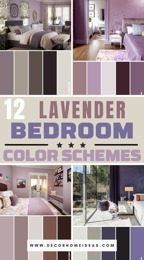 Transform your space into a relaxing retreat with these 12 soothing lavender bedroom ideas. Embrace the calming charm of lavender and create a serene sanctuary for ultimate relaxation. Lavender Color Bedroom Ideas, Purple And Cream Bedroom Ideas, Soft Purple Bedroom Ideas, Lavender Bedroom Design, Bedroom Inspirations Purple Wall, Bedroom Lavender Walls, Lavender Walls Bedroom Room Ideas, Lavender Bedroom Decor Ideas, Moody Lavender Bedroom