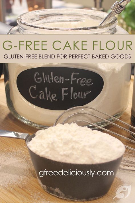 Gluten-Free Cake Flour Blend Gluten Free Self Rising Flour, Gluten Free Cake Flour Recipe, Gluten Free Cake Mix Recipes, Fodmap Bread, Gluten Free Cake Flour, Gluten Free Flour Recipe, Gf Cake, Homemade Ingredients, Gluten Free Cake Mixes