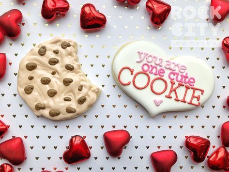 Cookies Shop, Gift Cookies, Custom Sugar Cookies, Valentine Sugar Cookies, Gravity Defying Cake, Decorated Sugar Cookies, Rock City, Valentine Cookies, Fall Treats