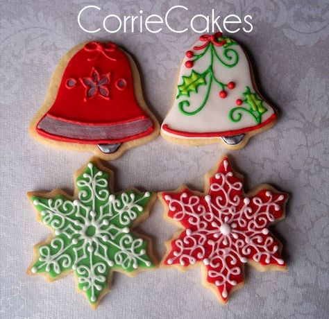 Christmas Bells Cookies Decorated, Christmas Bell Cookies Decorated, Bell Christmas Cookies, Bell Cookies Decorated, Christmas Bell Cookies, Royal Icing Christmas Cookies, Decorated Christmas Cookies, Christmas Sugar Cookies Decorated, Flooding Cookies