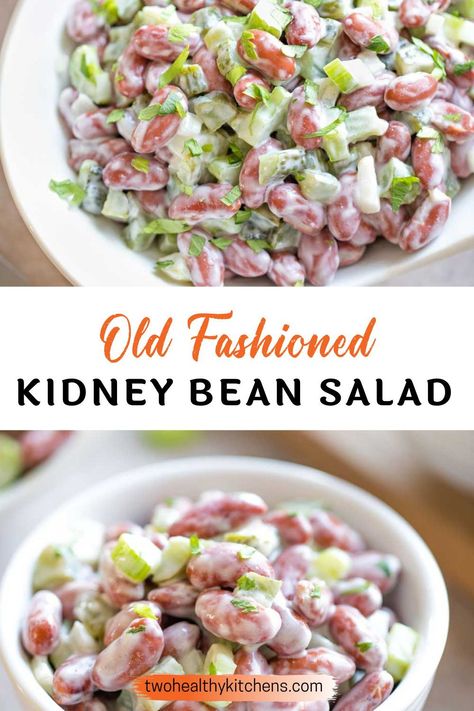 This super-easy Kidney Bean Salad is an updated riff on the beloved Bean Salad recipe served at the iconic Nick Anthe’s restaurant for more than 30 years. It’s uniquely delicious, but with no cooking and just a bit of quick chopping, it’s also ultra-fast. (Like, 7 minutes FAST!) And, since it uses just a few ingredients that are easy to keep on hand, it’s absolutely ideal for last-minute meal prep, or for cooking ahead for parties and potlucks! Kidney Bean Salad Recipes, Shawarma Ingredients, Kidney Bean Salad, Crockpot Chicken Thighs, Broccoli Cauliflower Salad, Bean Salad Recipe, Three Bean Salad, Creamy Potato Soup, Kidney Bean