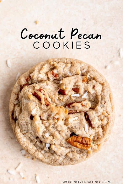 Cookies With Pecans, Coconut Pecan Cookies, Easy Treat, Coconut Pecan, Pecan Cookies, Coconut Cookies, Delicious Cookie Recipes, Baking Company, Coconut Recipes