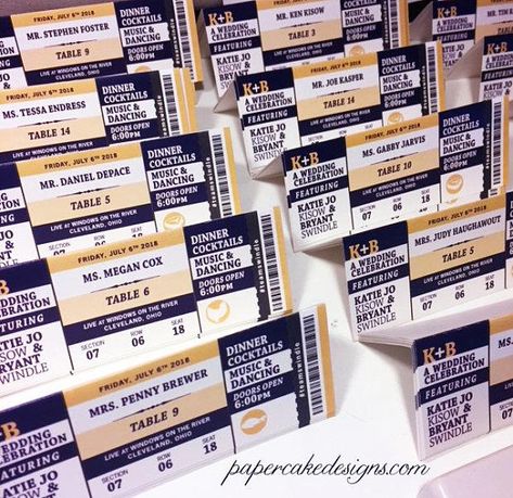 Concert Ticket Seating Chart, Sports Theme Wedding, Wedding Ticket, Name Tent, Sports Themed Wedding, Music Tickets, Reception Seating Chart, Justin Long, Chattanooga Wedding