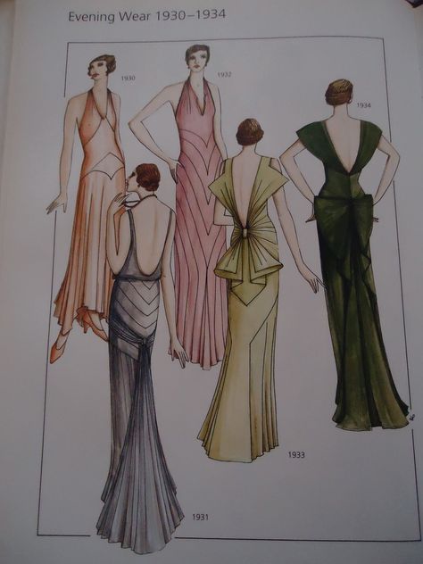 1930's Evening Gowns Women Formal Wear, 1930s Fashion Women, Historical Gowns, 1930 Fashion, Patron Vintage, Magazine Pictures, Formal Wear Women, Mode Costume, Elsa Schiaparelli