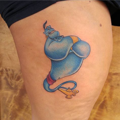 Genie Tattoo, Aladdin Disney, Aladdin Genie, Genie Aladdin, Cartoon Character Tattoos, Virtual Staging, House Luxury, Disney Tattoos, Disney And Dreamworks