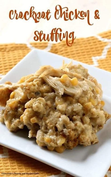 Crockpot Chicken Stuffing, Stuffing Crockpot, Stuffing Recipes Crockpot, Crockpot Stuffing, Stove Top Stuffing, Ree Drummond Recipes, Stove Top Chicken, Chicken And Stuffing, Chicken Stuffing