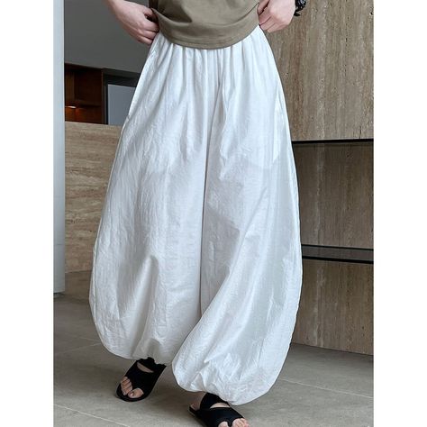 Buddha Pants, High Waisted Trouser Pants, Movement Design, Pants High Waisted, Summer White, Trousers Pants, Style Punk, Inspiration Mode, High Waisted Trousers