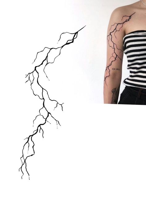 Lightning Tattoo Design, Blitz Tattoo, Lightning Tattoo, Bolt Tattoo, Universe Tattoo, Senior Stuff, Planet Tattoos, Cute Tattoos For Women, Best Sleeve Tattoos