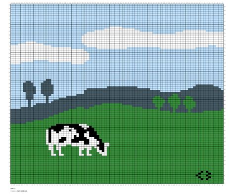 Copy of Copy of cow by emeverett33 | Chart Minder Cow Sweater Crochet, Cow Knitting Chart, Crochet Cow Tapestry, Crochet Cow Sweater, Graph Art Pattern, Pixel Art For Crochet, Cow Alpha Pattern, Cow Knitting Pattern, Crochet Tapestry Pattern Free Charts