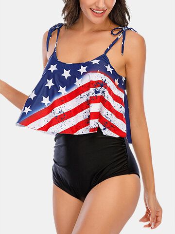 I found this amazing Women High Waist Swimwear America Flags String Straps Stars Striped Print Tankini with £15.99,and 14 days return or refund guarantee protect to us. --Newchic Swimwear High Waisted, American Flag Print, Printed Tankini, Swimsuits High Waisted, Orange Slices, Scandinavian Christmas, Swim Dress, Yule, Women Swimsuits