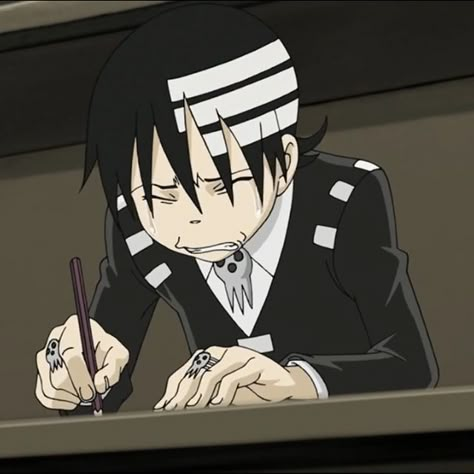 Emo Anime Guys, Missing Assignments, Soul Eater Moon, Noble Phantasm, Kid Soul Eater, Soul Eater Pfp, Soul Eater Funny, Dark Cacao Cookie, Soul Eater Crona