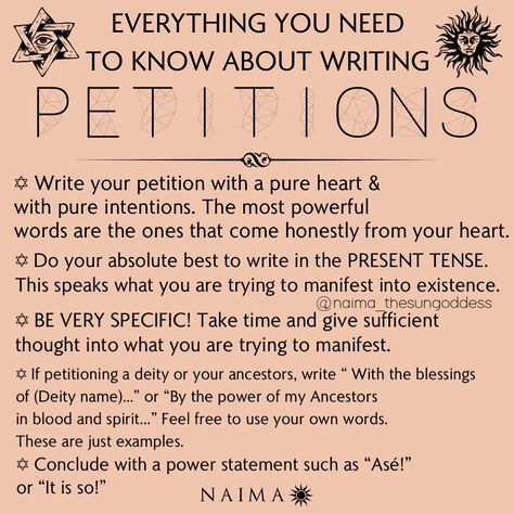 П Λ I M Λ ☀️ on Instagram: “Every group ritual there are questions about how to write petitions. I know many of you are new and are not sure. I really hope this helps.…” Group Ritual, Petition Prayer, Psalms Verses, Hoodoo Magic, Candle Magic Spells, Hoodoo Spells, Money Spells That Work, Easy Love Spells, Spirit Communication